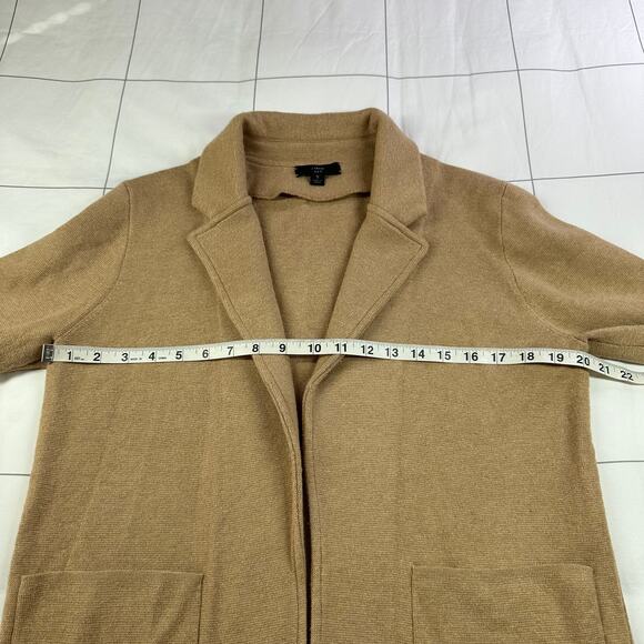 J. Crew Sweater Blazer Womens Small Tan Camel Sophie Open Front Cardigan Knit - Picture 5 of 6